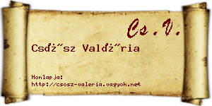 Csősz Valéria névjegykártya