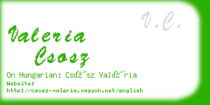 valeria csosz business card